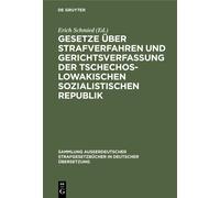 Gesetze Über Strafverfahren Und Gerichtsverfassung Der Tschec (Copertina rigida)