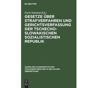 Gesetze über Strafverfahren und Gerichtsverfassung der Tschec (Copertina rigida)