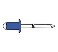 Gesipa 1433572 Rivetto (Ø x L) 4 mm x 10 mm Acciaio Acciaio 100 pz.