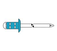 Gesipa 1464827 Rivetto (Ø x L) 4 mm x 10 mm Acciaio inox Acciaio inox 75 pz.