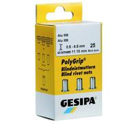 Gesipa 1464837 Occhiello (Ø x L) 11 mm x 20 mm M8 Acciaio inox 25 pz.