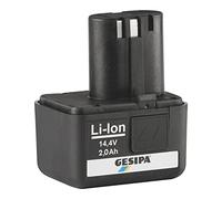 GESIPA | Batteria di ricambio originale 2,0 Ah / 14,4 V per pinza rivettatrice a batteria AccuBird®