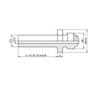Gesipa Bocchino di ricambio 10/32 lunghezza speciale Quantità:1