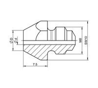 Gesipa Bocchino di ricambio 10/35 K, per rivetti ciechi in plastica Quantità:1