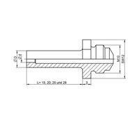Gesipa Bocchino di ricambio 17/27 L speciale=15mm Quantità:1