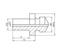 Gesipa Bocchino di ricambio V-10/24 (versione estesa da 9mm) Quantità:1
