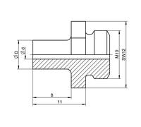 Gesipa Bocchino di ricambio V-17/20 per dispositivo di pressatura Quantità:1