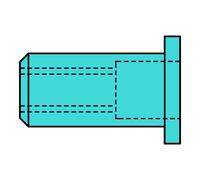 Gesipa Dadi per rivetti ciechi A2 in acciaio legato M 8 x 11 x 17 Quantità:100