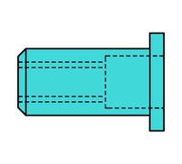 Gesipa Dadi per rivetti ciechi, acciaio inox A2 Quantità:1
