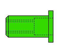 Gesipa Dadi per rivetti ciechi, acciaio inox A4 M 8x11x20 Quantità:100
