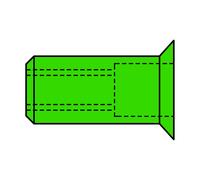 Gesipa Dadi per rivetti ciechi, acciaio inox A4, testa svasata M 4x6x13 Quantità:500