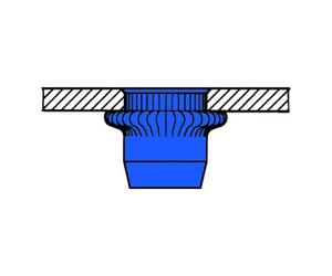 Gesipa Dadi per rivetti ciechi, acciaio zigrinato, testa piccola Quantità:1