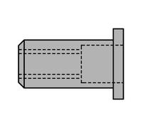 Gesipa Dadi per rivetti ciechi, alluminio M 4x6x13 Quantità:500