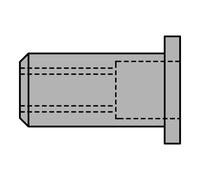 Gesipa Dadi per rivetti ciechi, alluminio M 8x11x20 Quantità:100