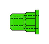 Gesipa Dadi per rivetti ciechi, esagono parziale, acciaio inox A4, testa piccola M 4x6x11 Quantità:500