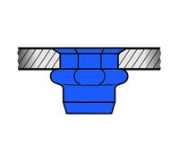 Gesipa Dadi per rivetti ciechi, esagono parziale, acciaio, testa piccola piatta tonda Quantità:1