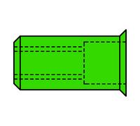 Gesipa Dadi per rivetti ciechi, testa piccola, acciaio inox A4 M 6x9x15,5 Quantità:250