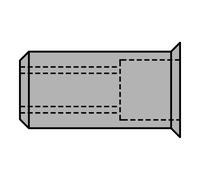 Gesipa Dado per rivetti ciechi, alluminio, testa piccola M8x11x17mm Quantità:100