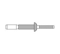Gesipa Rivetti ciechi MEGA GRIP, alluminio/alluminio 6,4x20,5 Quantità:100