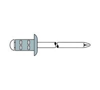 Gesipa Rivetti ciechi PolyGrip alluminio/acciaio 3,2 x 8 Quantità:1000