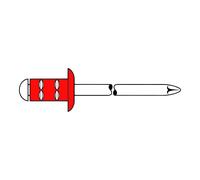 Gesipa Rivetti ciechi PolyGrip, alluminio/inox 3,2x11 RAL 9003 Bianco segnale Quantità:1000