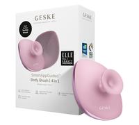 GESKE Body Brush | 4 in 1 | Design con anello in metallo | Spazzola detergente per tutto il corpo | Pulizia profonda professionale | Morbide setole in silicone | Design ergonomico per presa a due dita