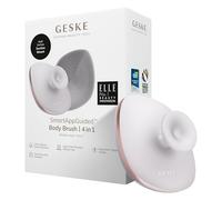 GESKE Body Brush | 4 in 1 | Design con anello in metallo | Spazzola detergente per tutto il corpo | Pulizia profonda professionale | Morbide setole in silicone | Design ergonomico per presa a due dita