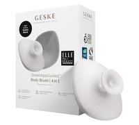 GESKE Body Brush | 4 in 1 | Spazzola detergente per tutto il corpo | Pulizia profonda professionale | Morbide setole in silicone | Design ergonomico per presa a due dita | Deterge/massaggia