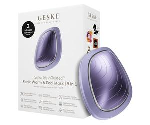 GESKE | Maschera sonica effetto caldo e freddo SmartAppGuided™ | 9 in 1 | Spettro LED completo e terapia a luce rossa | Maggiore assorbimento dei prodotti cosmetici | Massaggiatore facciale