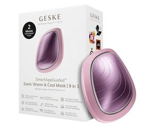 GESKE | Maschera sonica effetto caldo e freddo SmartAppGuided™ | 9 in 1 | Spettro LED completo e terapia a luce rossa | Maggiore assorbimento dei prodotti cosmetici | Massaggiatore facciale