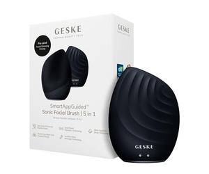 GESKE | Spazzola per il viso SmartAppGuided™ 5 in 1 | Spazzola elettrica per la pulizia del viso | Spazzola morbida in silicone | Pulizia del viso professionale | Massaggiatore facciale