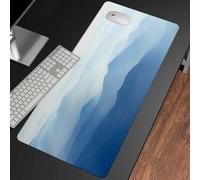 Gesmatic Tappetino per mouse antiscivolo in pelle sintetica in poliuretano, tappetino da scrivania per computer portatile, tappetino da scrivania nebbioso mattina sulle montagne italiane, 80 x 39,9 cm
