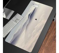 Gesmatic Tappetino per mouse da scrivania, tappetino per mouse antiscivolo, ampio tappetino per mouse da gioco, con montagne nella nebbia, impermeabile, per ufficio e casa, 80 x 30 cm
