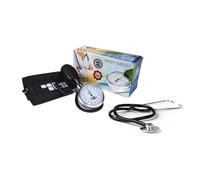Gess Delux BK2015 Misuratore di Pressione Sanguigna con Stetoscopio Standard BK3001, Manometro a Disco Grande 60 mm, Alta Precisione, Resistente alla Corrosione e ai Graffi, Kit Medico Completo