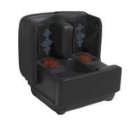 GESS PUF 3 in 1 massaggiatore elettrico per piedi e polpacci con funzione di calore, massaggio shiatsu, compressione dell'aria e timer, rilassamento e rigenerazione muscolare per casa e ufficio, nero