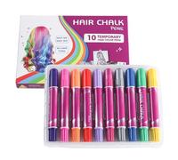 Gessetti Colorati Lavabili Per Ragazze - 10 Colori Marcatori Per Tinture Capelli | Kit Trucco Lavabile, Pastelli Colorati, Giocattolo Divertente Per Ragazze E Bambini