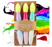 Gessetti da Marciapiede, Sidewalk Chalk Paint Brush, Gessetti Lavabili per Marciapiede, per Scuole, Giochi d'arte all'aperto, Pittura su Lavagna, Lavagna e Parco Giochi (Colore)