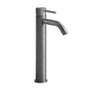 Gessi 316 Meccanica Mélangeur monocommande de lavabo, version haute 228 mm, sans vidage, saillie 122 mm, 54209239, 54209239, Colorazione: Acciaio inossidabile spazzolato opaco