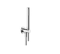 Gessi Anello, ensemble de douche avec raccord mural coudé 1/2, support, pomme de douche anticalcaire, sécurité intrinsèque, flexible en couleur, 63329187, 63329187, Colorazione: Bronzo antico