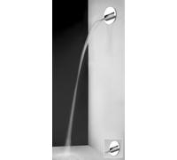 Gessi Cascata, kit prêt à lemploi pour le bec pivotant Tondo, montage mural, fonctionnement séparé, 39902239, 39902239, Colorazione: Acciaio inossidabile spazzolato opaco