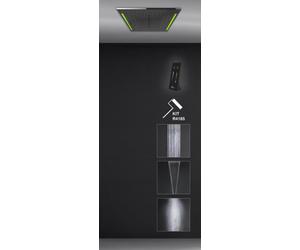 Gessi Colour, système d'installation de douche multifonctionnel, 505x505 mm, type de jet pluie, brouillard, lame de fond, effet lumineux inclus, 57927238, 57927238