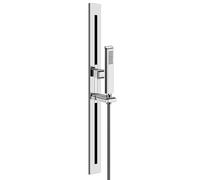 Gessi Eleganza, ensemble barre de douche, avec douchette à main anticalcaire en métal, type 1 jet et flexible de douche 1,50 m, 46145710, 46145710, Colorazione: Ottone PVD