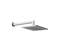 Gessi Emporio douche de tête anticalcaire avec articulation, bras de plafond carré, rosace 60 mm, hauteur 260 mm, 47376299, 47376299, Colorazione: Nero XL