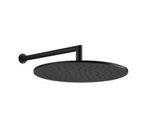 Gessi Emporio douche de tête anticalcaire avec articulation, bras mural rond et rosace D60 mm, longueur 348 mm, 47372299, 47372299, Colorazione: Nero XL
