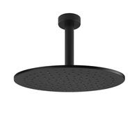 Gessi Emporio douche de tête anticalcaire D300 mm avec articulation et bras de plafond rond, rosace D55 mm, hauteur 263 mm, 47370299, 47370299, Colorazione: Nero XL
