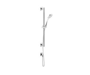 Gessi Emporio ensemble barre de douche 600 mm, rosace carrée, avec coude de raccordement mural, avec douchette anticalcaire 1 jet, 47316299, 47316299, Colorazione: Nero XL
