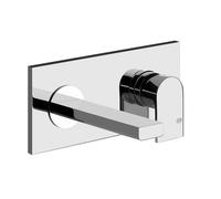 Gessi Emporio Via Manzoni mitigeur monocommande prêt à lemploi, lavabo, bec fixe pour corps caché, sans garniture mécanique, saillie 148 mm, 44893149, 44893149, Colorazione: Ottica Finox