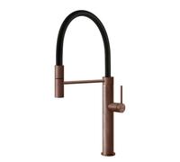 Gessi GESSI 316 Semiprofessionale Copper Brushed PVD - 60014#708 Miscelatore Lavello | Rame Spazzolato Pvd, Canna semiprofessionale doppia funzione, Altezza canna 250 mm