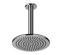 Gessi Goccia douche de tête anticalcaire D216 mm avec articulation et bras de plafond, longueur 260 mm, 1/2 raccord Ca 15 l/min à 3 bar, 33762279, 33762279, Colorazione: Bianco CN