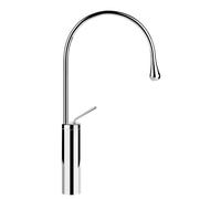 Gessi Goccia mitigeur monocommande de lavabo version haute, avec rayon du bec 125 mm, sans vidage, saillie 244mm, angle de rotation personnalisable, 33810299, 33810299, Colorazione: Nero XL